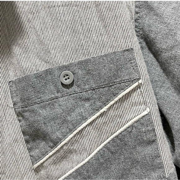 KING SIZE BRAND Men’s Big & Tall LS Gray White 1/2 Zip Pullover Shirt Jacket XLT - Picture 4 of 6